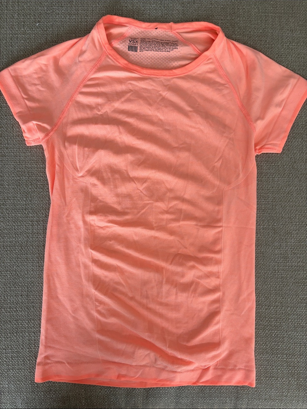 Victoria’s Secret VSX SPORT Neon Coral Short Sleeve Active Tee